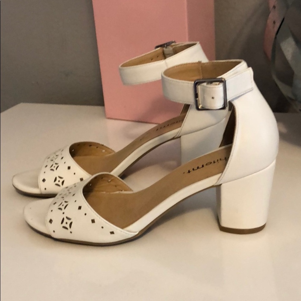 white short heels